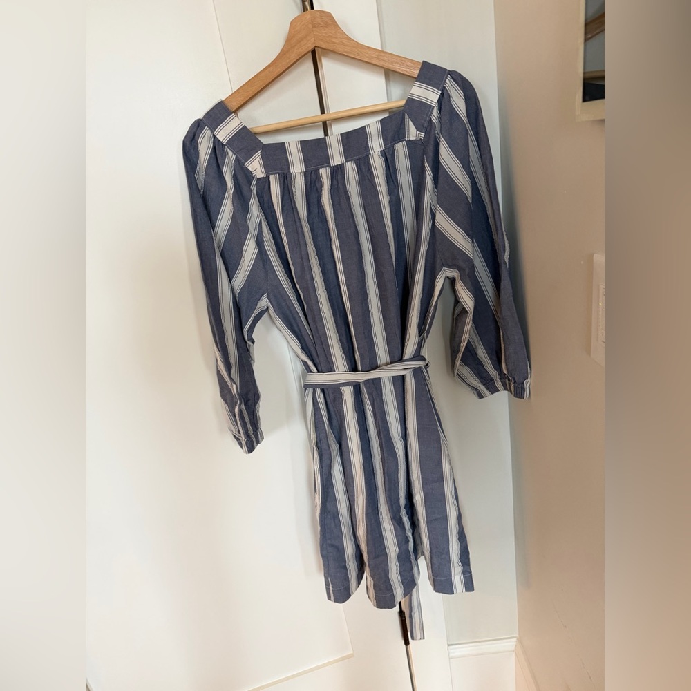 Gap Stripe 3/4 Sleeve Blue & White Stripe Dress - Picture 10 of 14